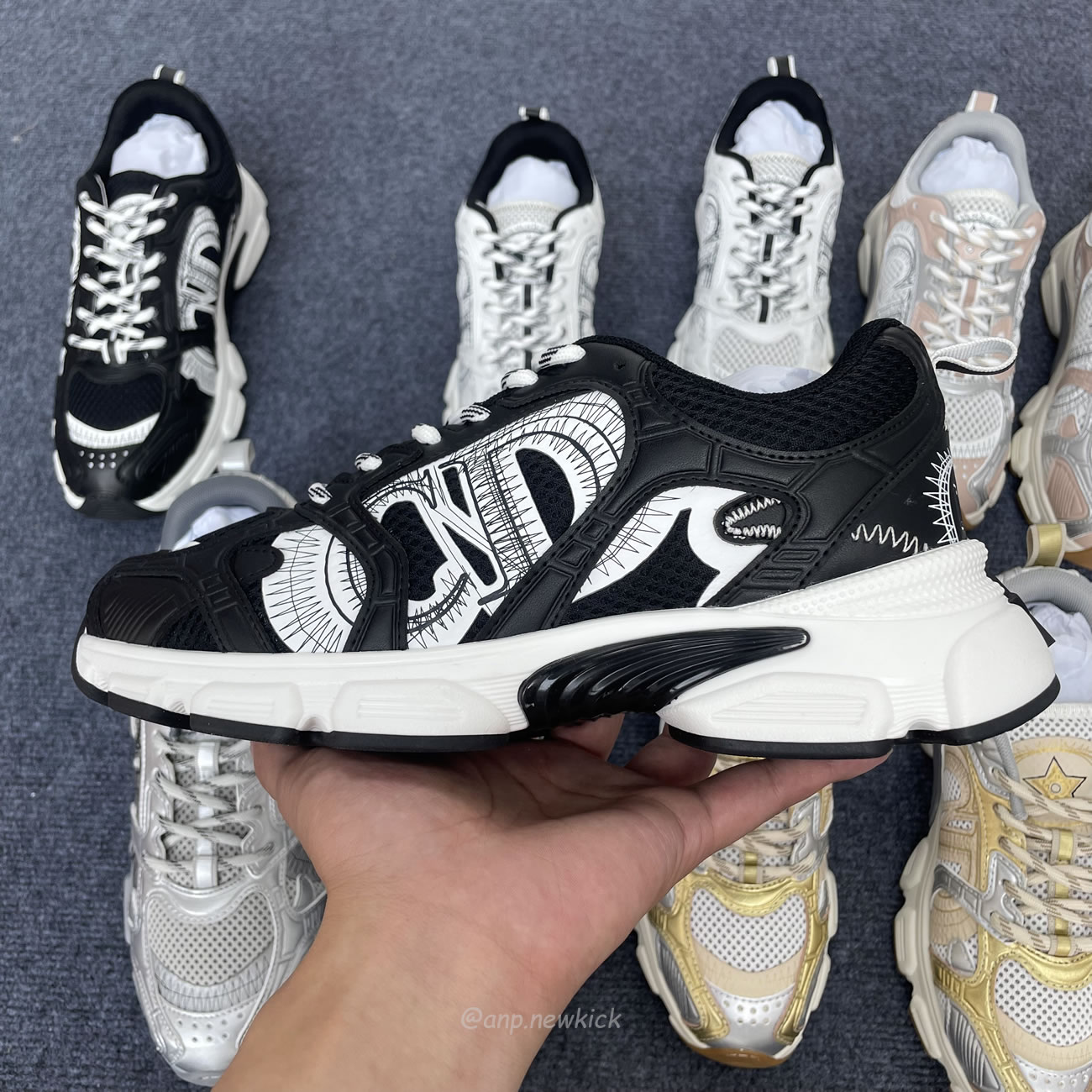 Dior Chrono Sports Shoes With Mesh Fabric And Faux Leather Trim (4) - newkick.org